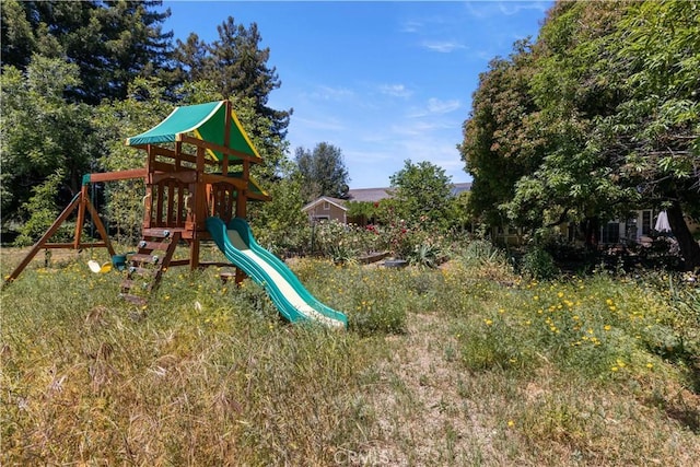 view of jungle gym