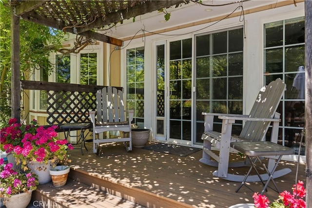 view of sunroom