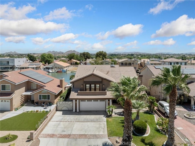 bird's eye view with a residential view