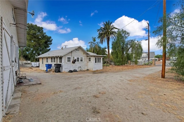 view of side of property