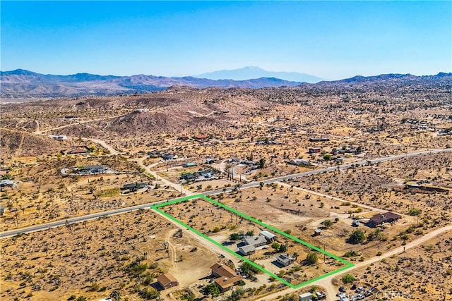 aerial view featuring a mountain view