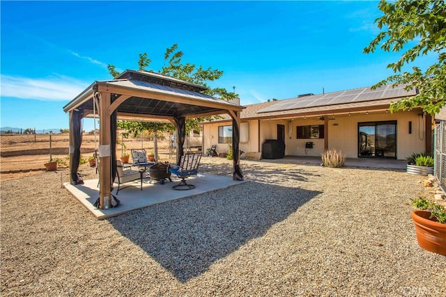 exterior space with a gazebo