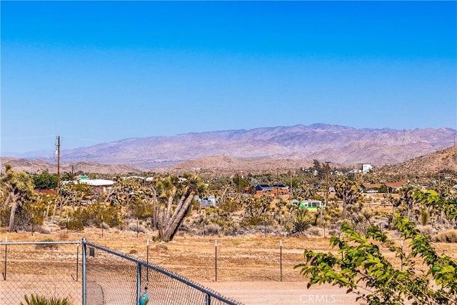 view of mountain feature featuring a rural view