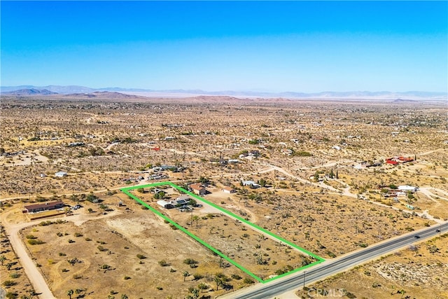 aerial view featuring a mountain view