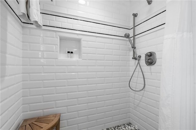 bathroom with walk in shower