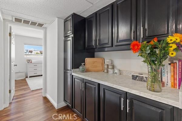 interior space with hardwood / wood-style floors