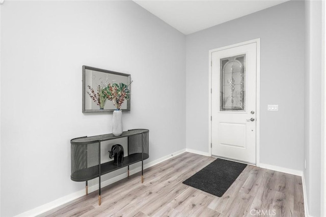 foyer featuring light hardwood / wood-style floors