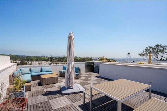 view of patio / terrace with an outdoor living space