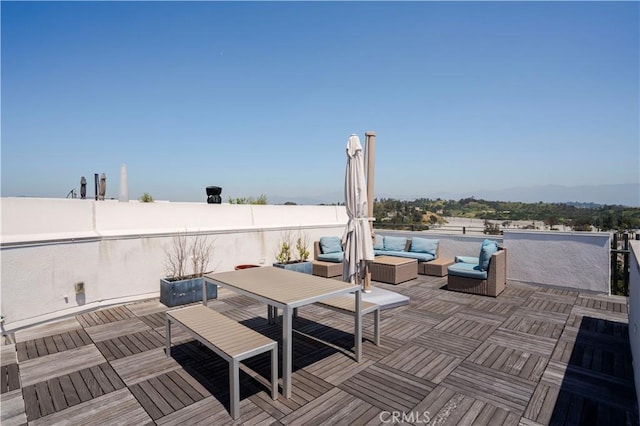 view of patio / terrace featuring an outdoor hangout area