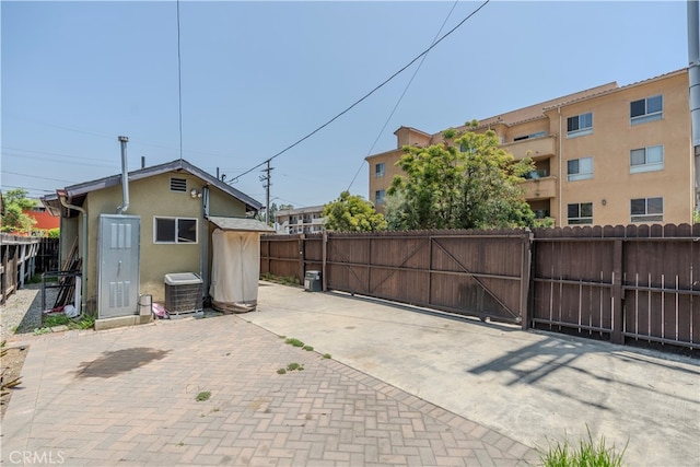 view of patio featuring central AC unit