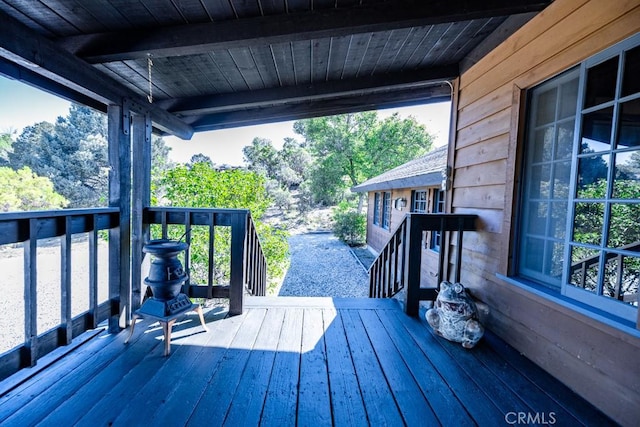 view of wooden deck