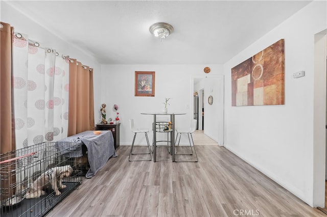 dining area featuring light hardwood / wood-style flooring