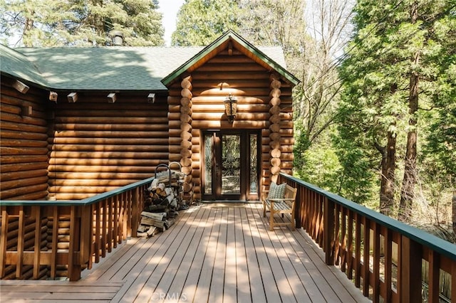 view of wooden terrace