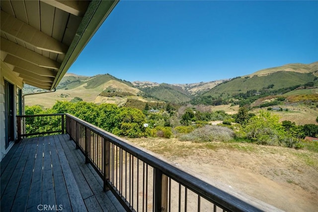 balcony with a mountain view