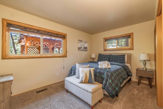 view of carpeted bedroom