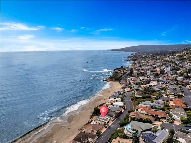 water view featuring a beach view