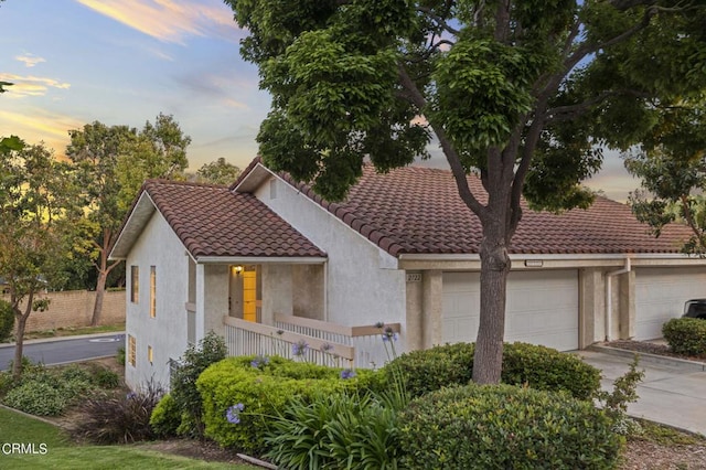 view of front of house featuring a garage