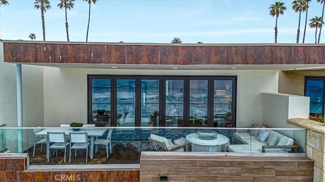 exterior space with french doors