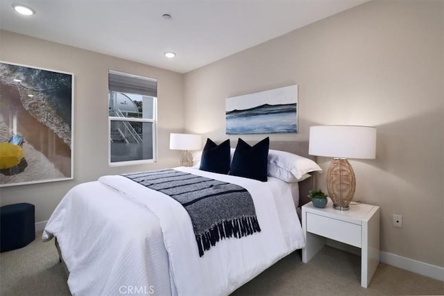 view of carpeted bedroom