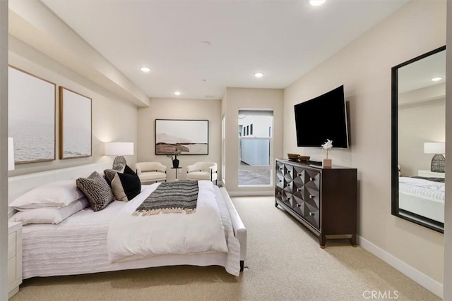 view of carpeted bedroom