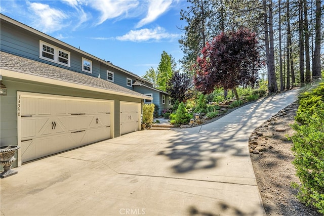 view of home's exterior featuring a garage