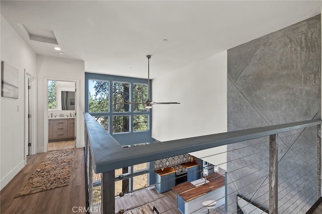 interior space featuring hardwood / wood-style floors