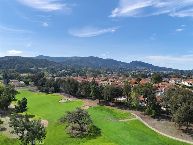 exterior space featuring a mountain view