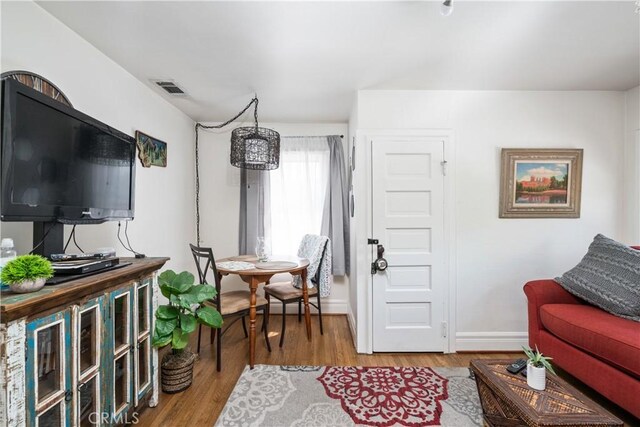 living room featuring hardwood / wood-style flooring