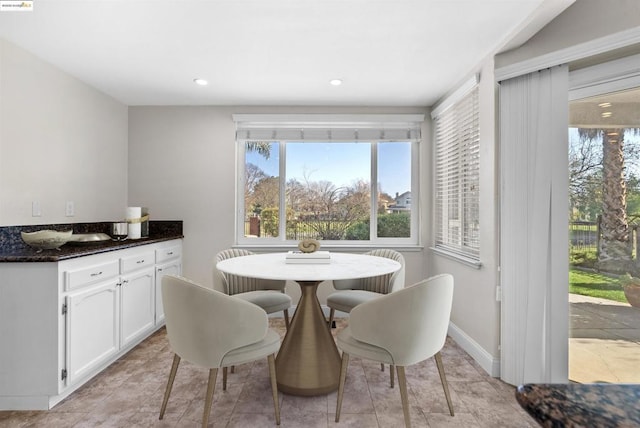 view of dining space