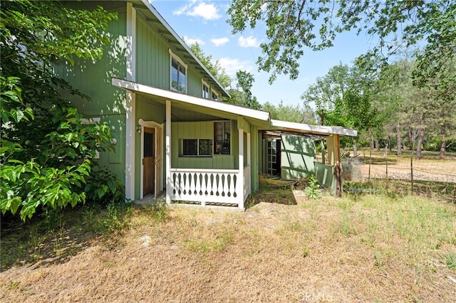 view of property exterior