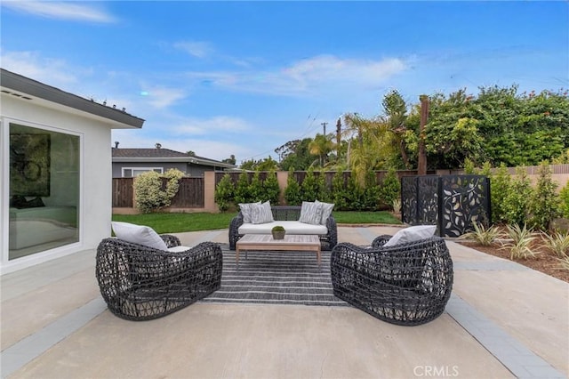 view of patio / terrace featuring outdoor lounge area