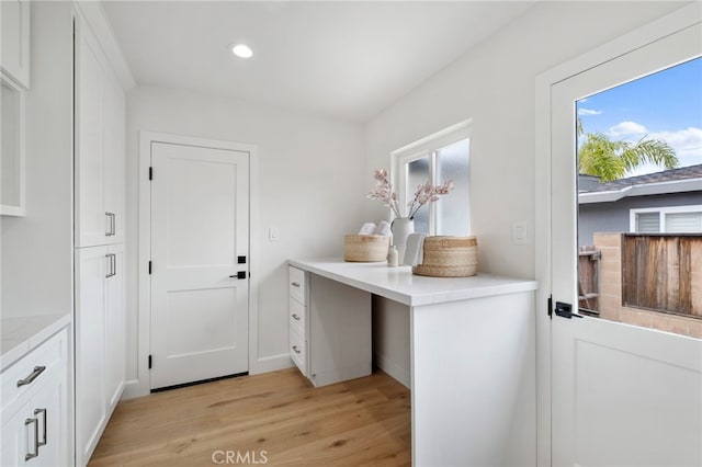 washroom with light wood-type flooring