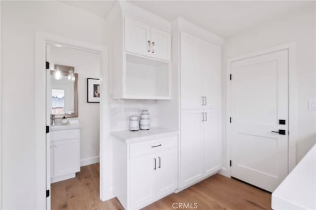 interior space featuring light hardwood / wood-style floors