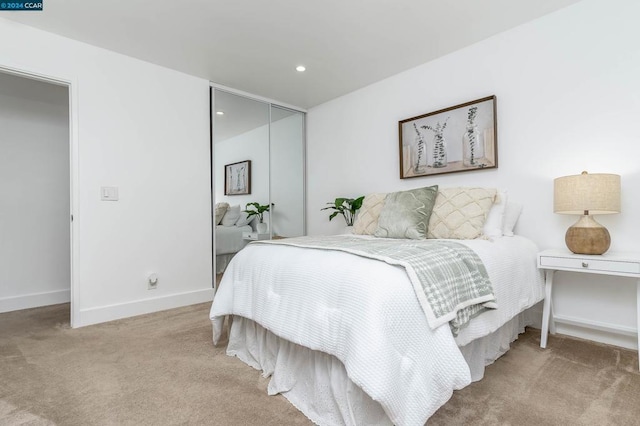 bedroom with carpet floors