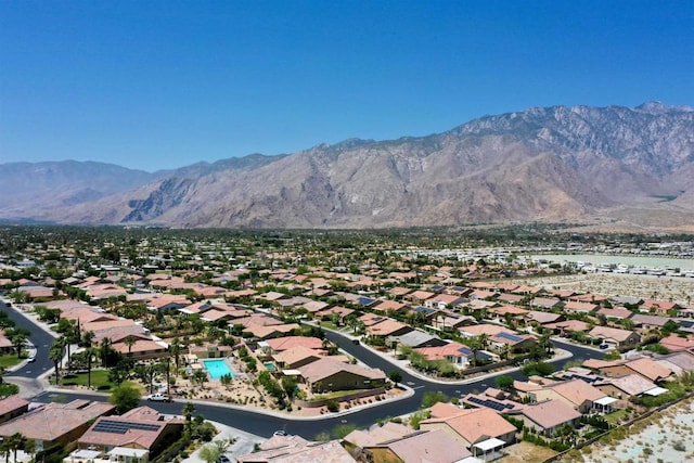 bird's eye view featuring a mountain view