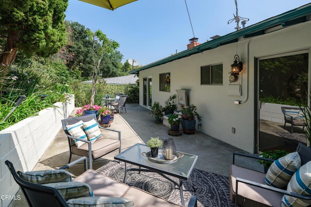 view of patio / terrace with outdoor lounge area