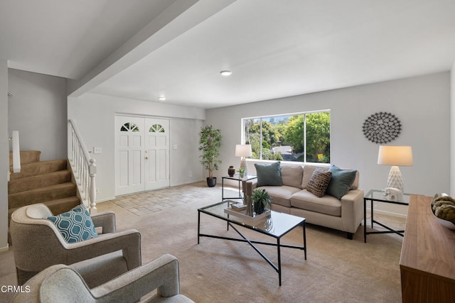 view of carpeted living room