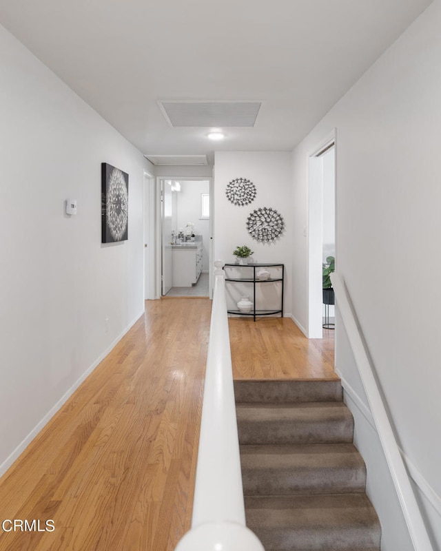 interior space featuring light wood-type flooring