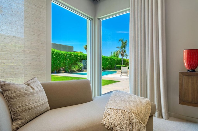 view of carpeted bedroom