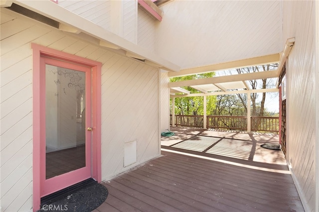 view of wooden deck