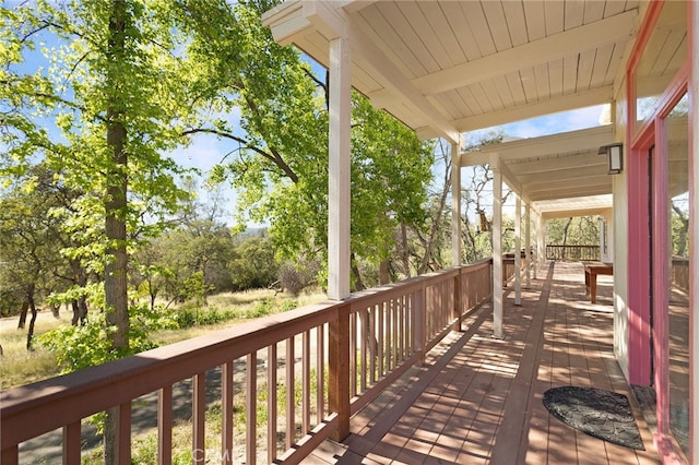 view of wooden deck