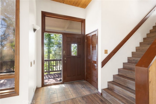 view of foyer entrance