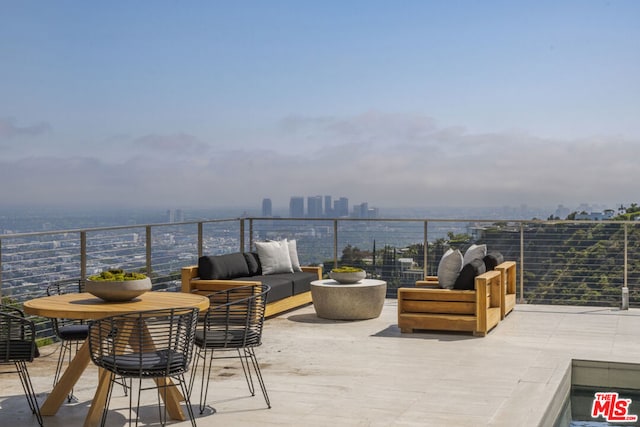 view of patio / terrace with an outdoor living space