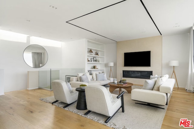 living room featuring light hardwood / wood-style flooring