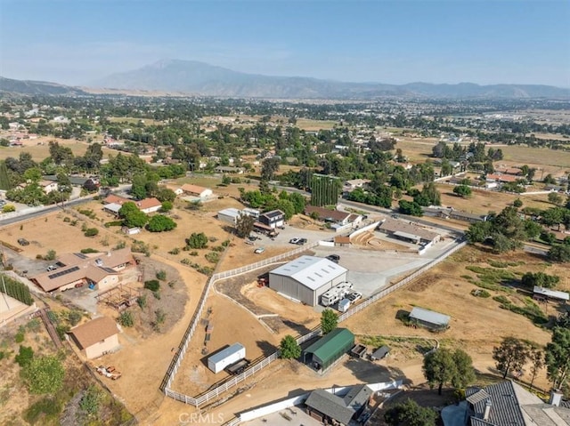 bird's eye view with a mountain view