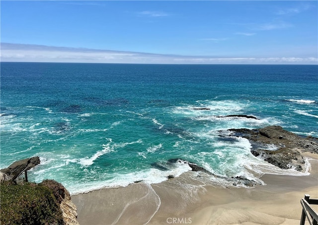 water view with a beach view