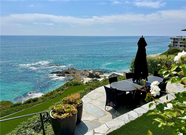 view of water feature