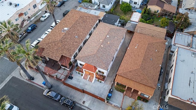 aerial view with a residential view