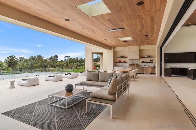 view of patio / terrace with an outdoor living space