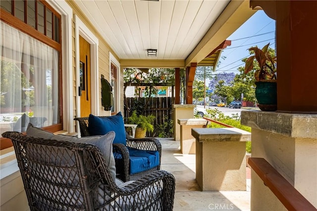 view of patio / terrace featuring a porch